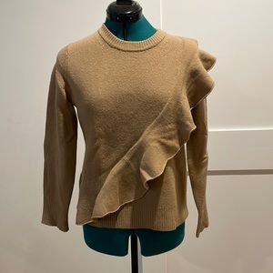 J.Crew Ruffled Crewneck Sweater Women's Size S